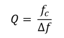 Q factor formula
