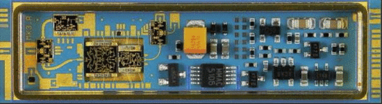 A close-up of a circuit board

Description automatically generated