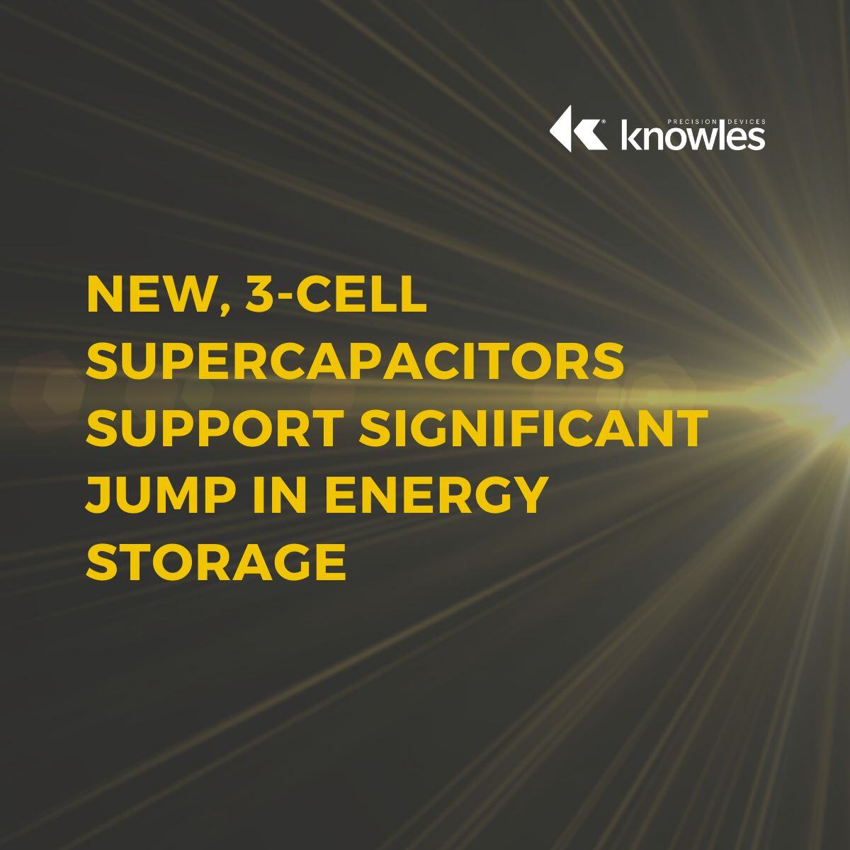 New, 3-Cell Supercapacitors Support Significant Jump in Energy Storage